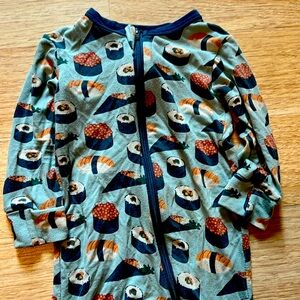 KicKee Pants 9-12m sushi pajamas. EUC